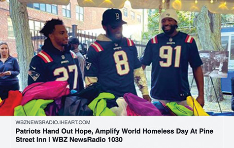 Patriots Hand Out Hope, Amplify World Homeless Day At Pine Street Inn